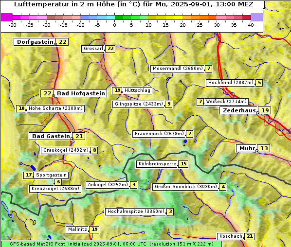Temperatur, 1. 9. 2025