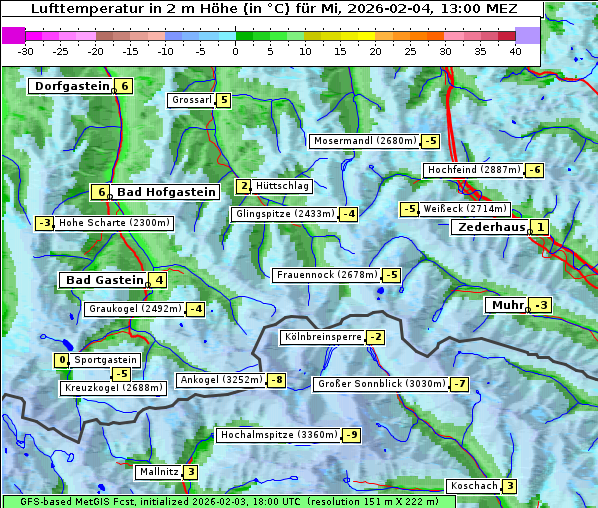 Temperatur, 4. 2. 2026