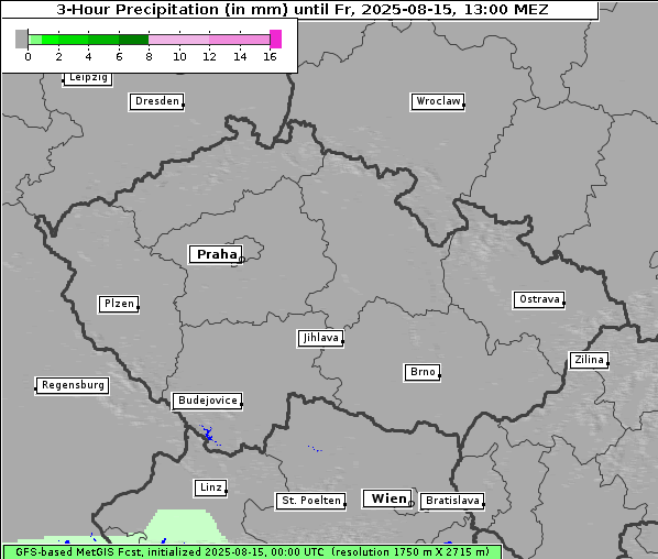 Niederschlag, 15. 8. 2025