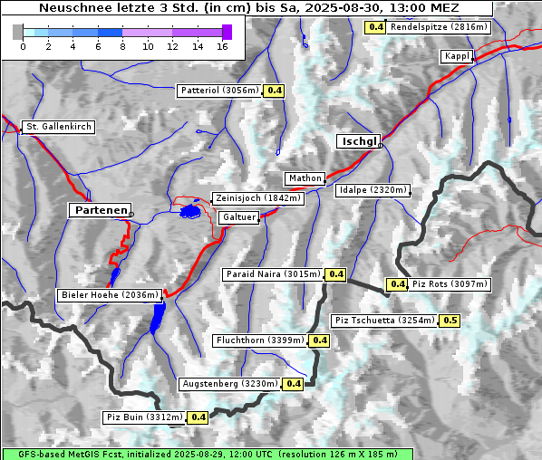 Neuschnee, 30. 8. 2025