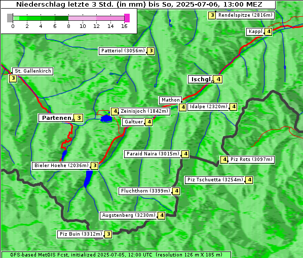 Niederschlag, 6. 7. 2025