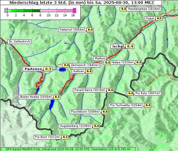 Niederschlag, 30. 8. 2025