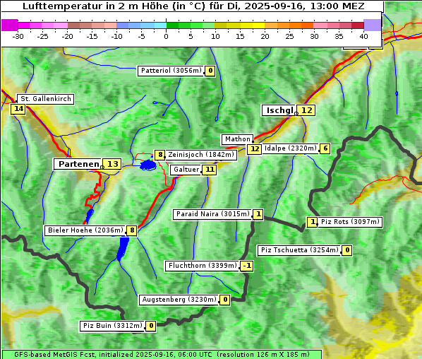 Temperatur, 16. 9. 2025