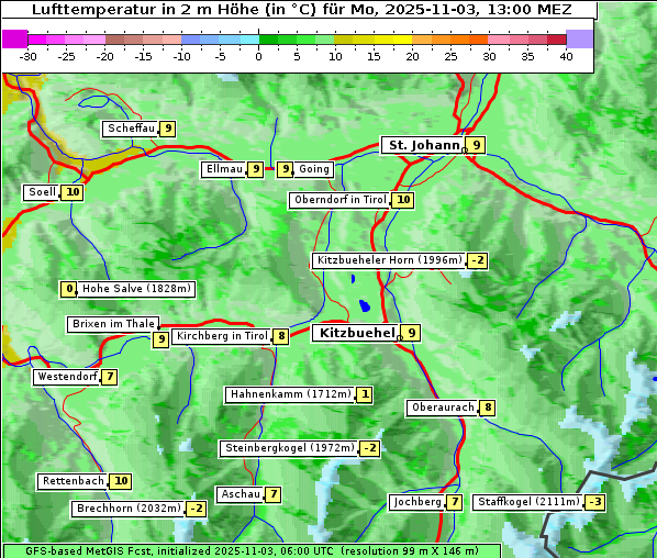Temperatur, 3. 11. 2025