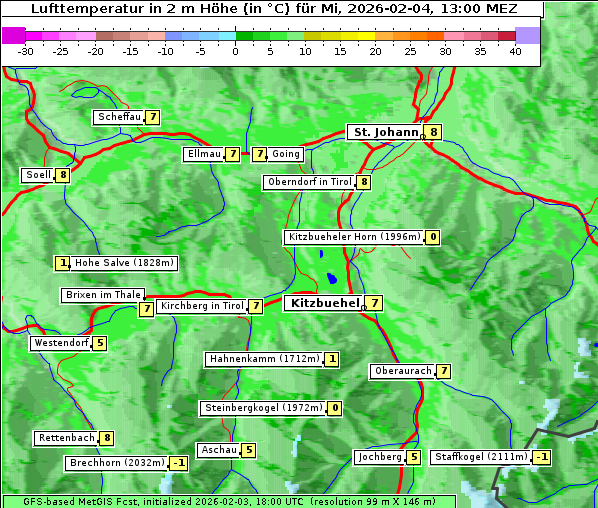 Temperatur, 4. 2. 2026