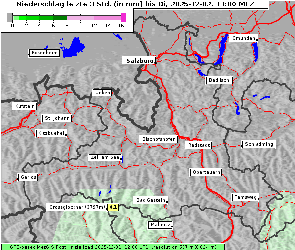 Niederschlag, 2. 12. 2025