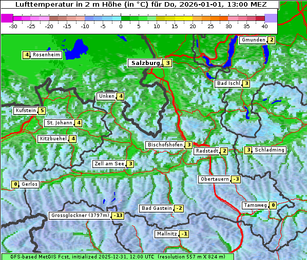 Temperatur, 1. 1. 2026