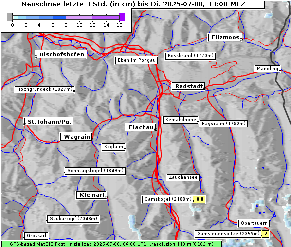 Neuschnee, 8. 7. 2025