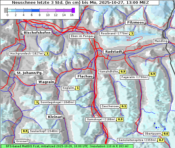 Neuschnee, 27. 10. 2025