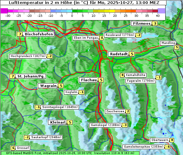 Temperatur, 27. 10. 2025