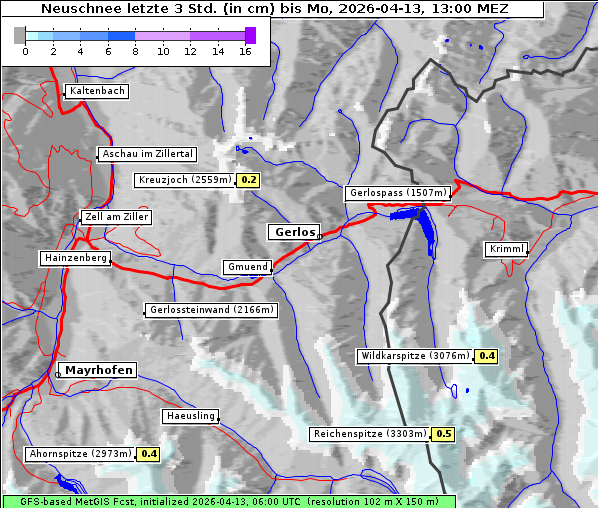 Neuschnee, 13. 4. 2026