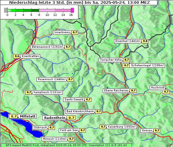Niederschlag, 24. 5. 2025