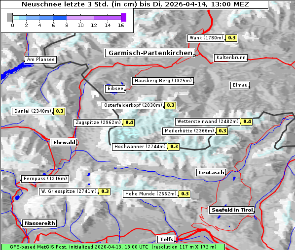 Neuschnee, 14. 4. 2026