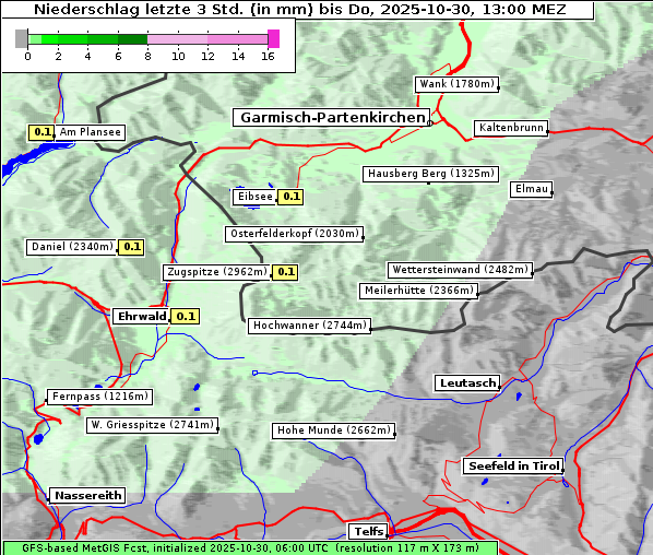 Niederschlag, 30. 10. 2025