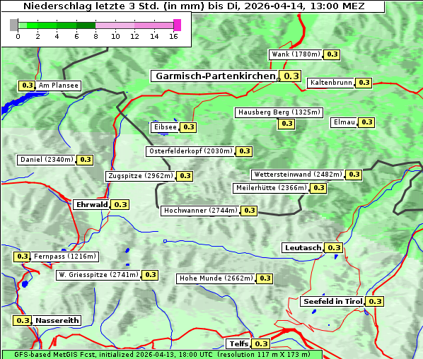 Niederschlag, 14. 4. 2026
