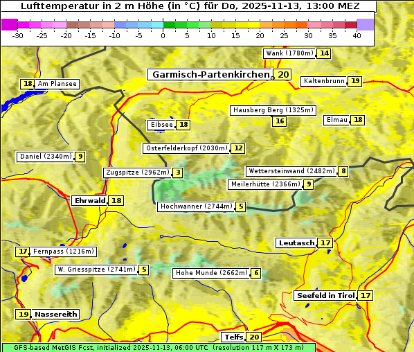 Temperatur, 13. 11. 2025