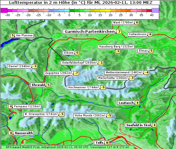 Temperatur, 11. 2. 2026