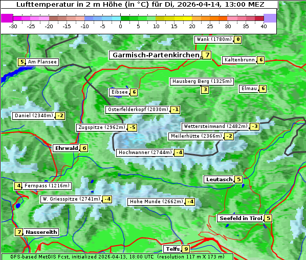 Temperatur, 14. 4. 2026