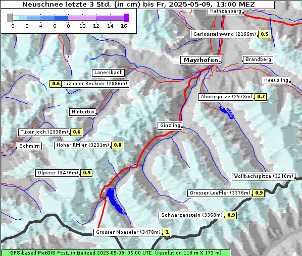 Neuschnee, 9. 5. 2025