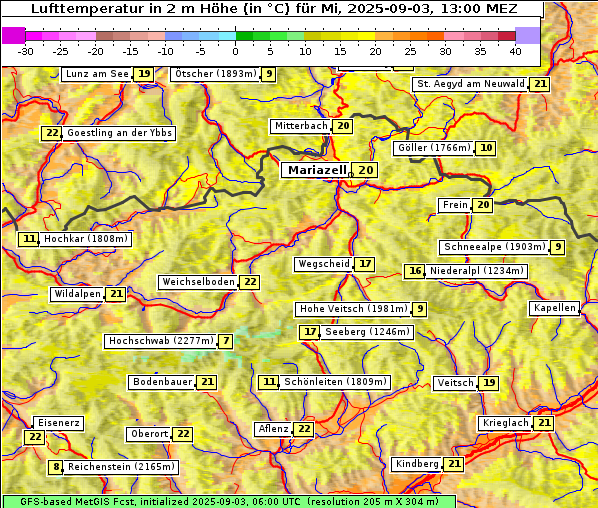 Temperatur, 3. 9. 2025