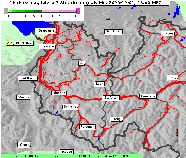 Niederschlag, 1. 12. 2025