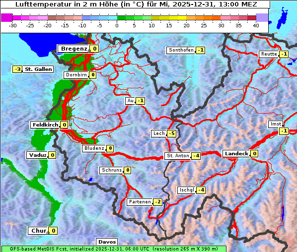 Temperatur, 31. 12. 2025