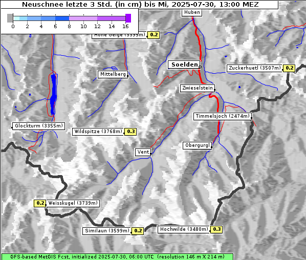Neuschnee, 30. 7. 2025