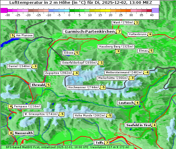 Temperatur, 2. 12. 2025