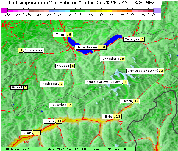 Temperatur, 26. 12. 2024