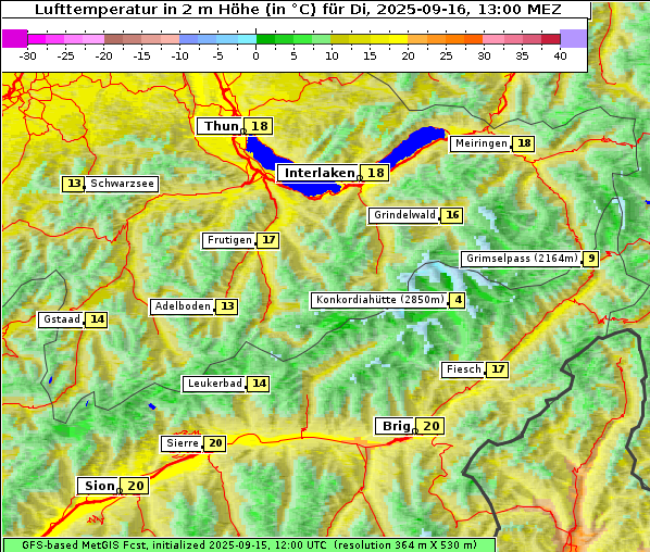 Temperatur, 16. 9. 2025