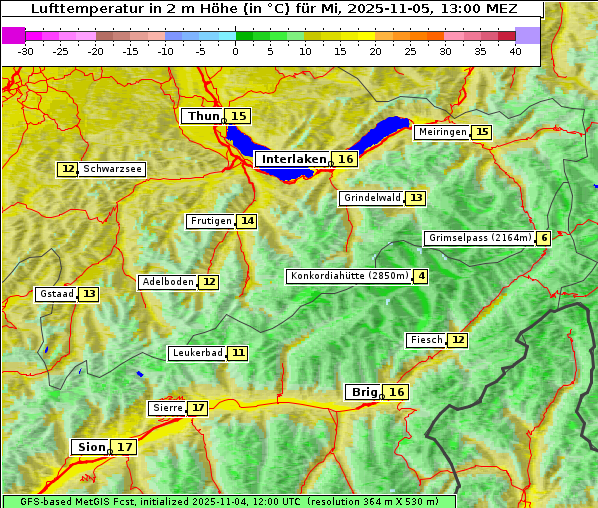 Temperatur, 5. 11. 2025