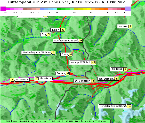 Temperatur, 16. 12. 2025