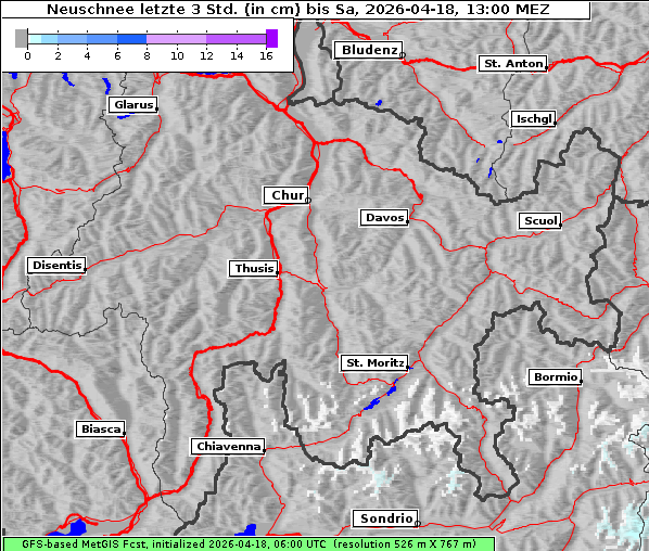 Neuschnee, 18. 4. 2026