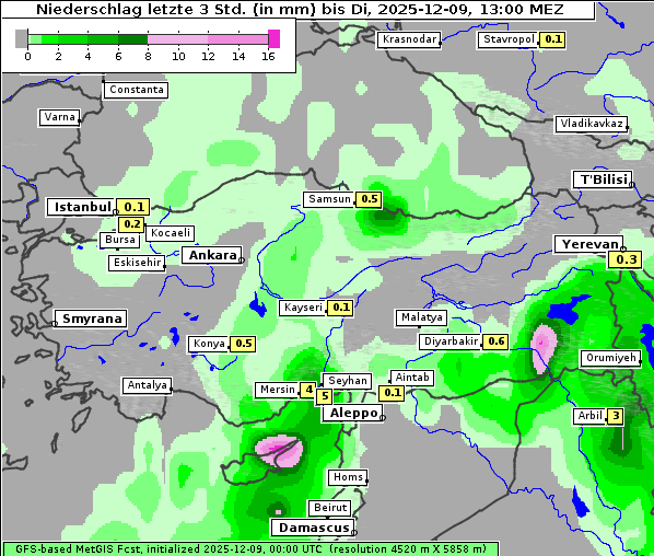 Niederschlag, 9. 12. 2025
