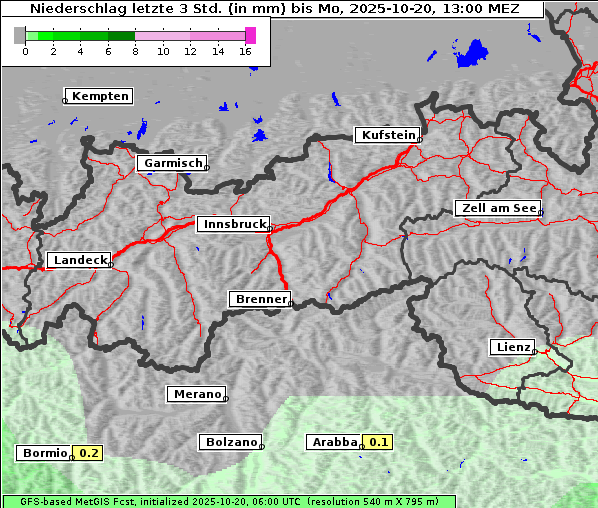 Niederschlag, 20. 10. 2025