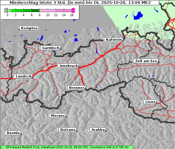 Niederschlag, 28. 10. 2025