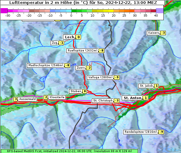 Temperatur, 22. 12. 2024