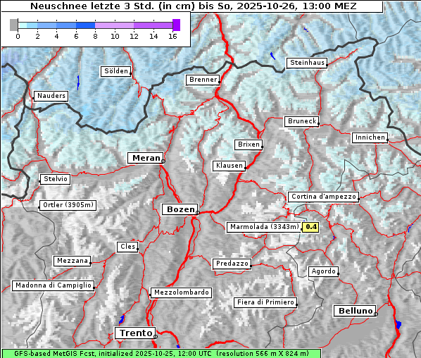 Neuschnee, 26. 10. 2025