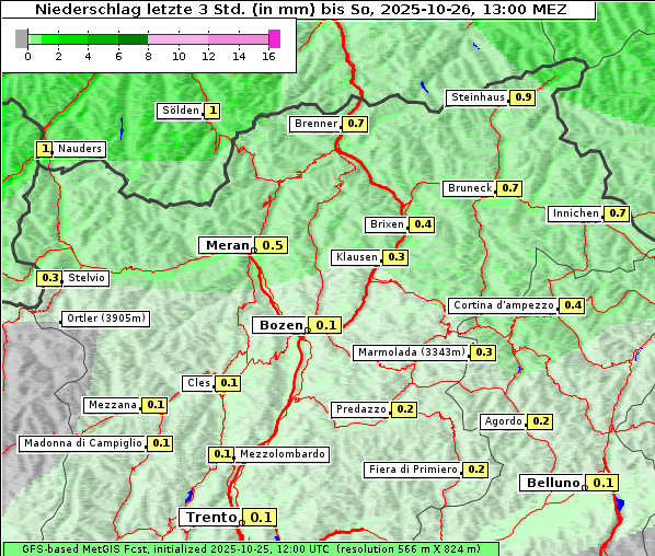 Niederschlag, 26. 10. 2025