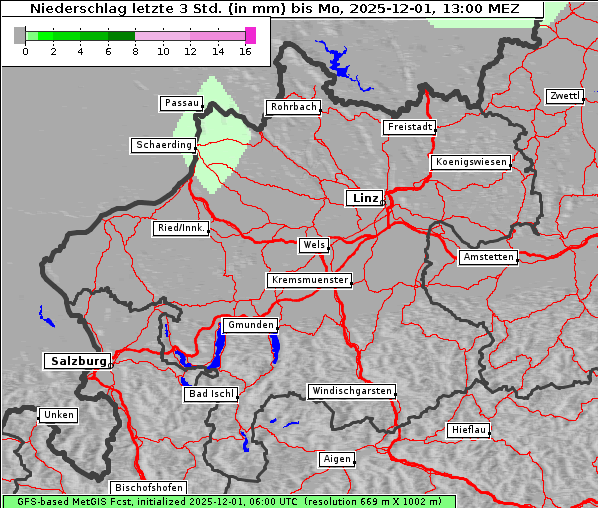 Niederschlag, 1. 12. 2025