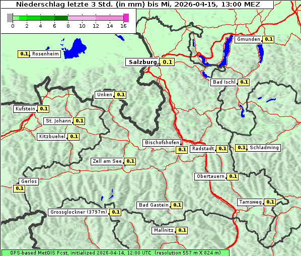 Niederschlag, 15. 4. 2026