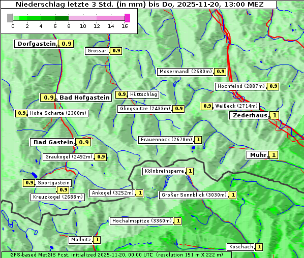 Niederschlag, 20. 11. 2025