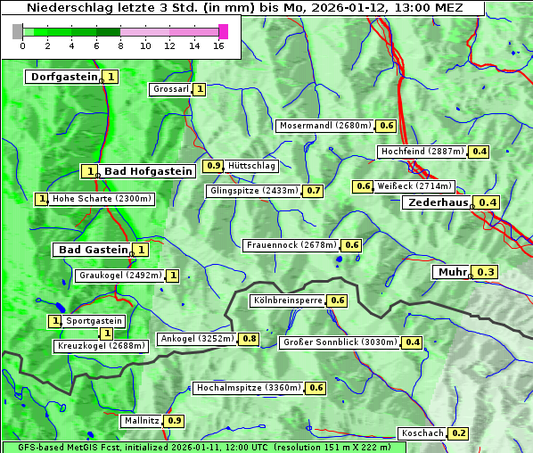 Niederschlag, 12. 1. 2026