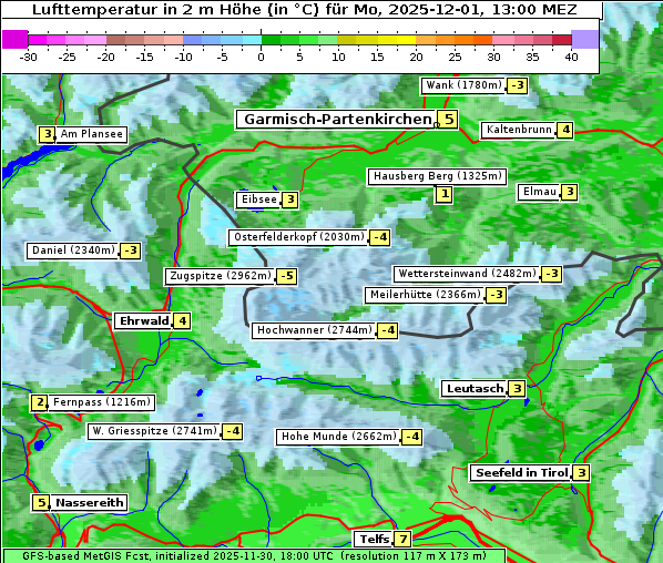 Temperatur, 1. 12. 2025
