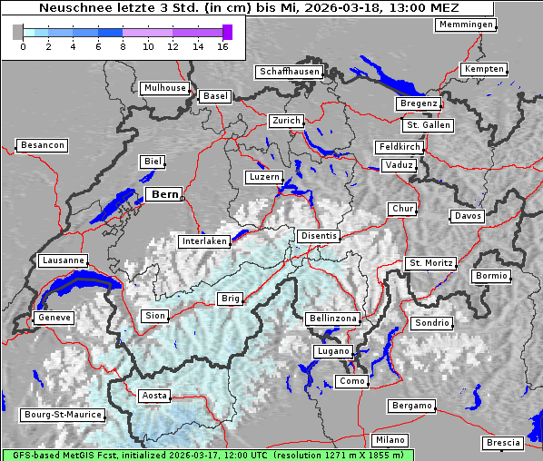 Neuschnee, 18. 3. 2026