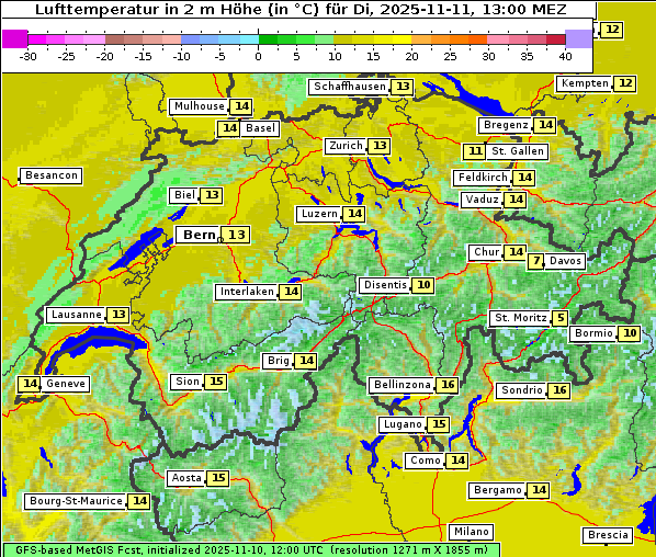 Temperatur, 11. 11. 2025