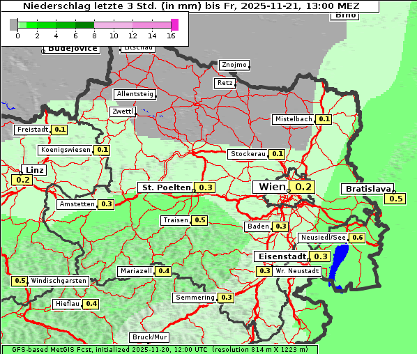Niederschlag, 21. 11. 2025