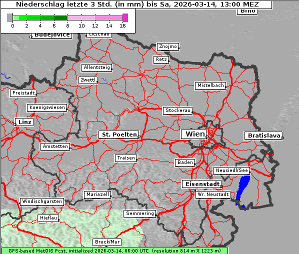 Niederschlag, 14. 3. 2026