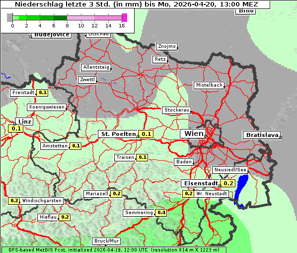 Niederschlag, 20. 4. 2026