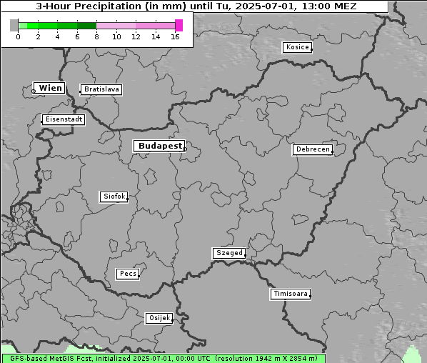 Niederschlag, 1. 7. 2025